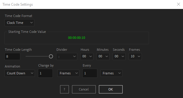 timecode