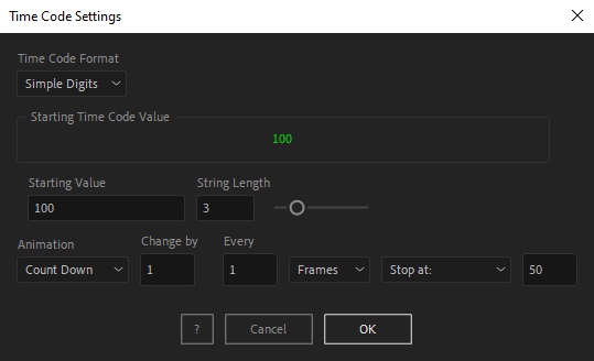 timecode 1