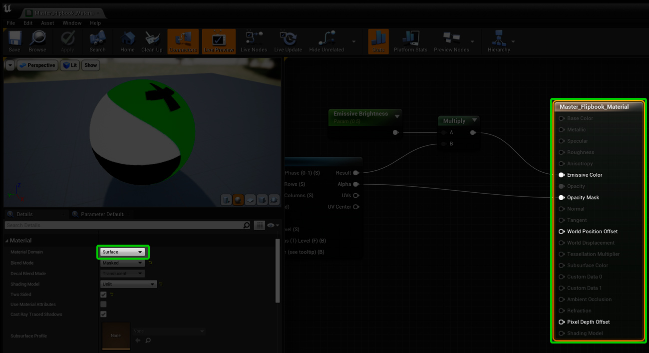 Customizing a Motion Loop material in Unreal Engine